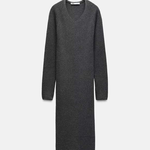 Zara Dresses & Skirts - Zara Charcoal Long Sleeve Dress